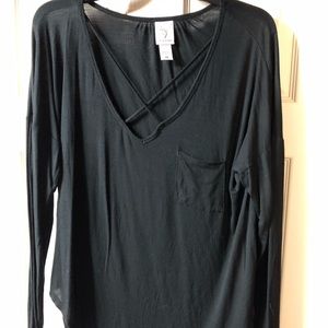 Black crisscross tunic